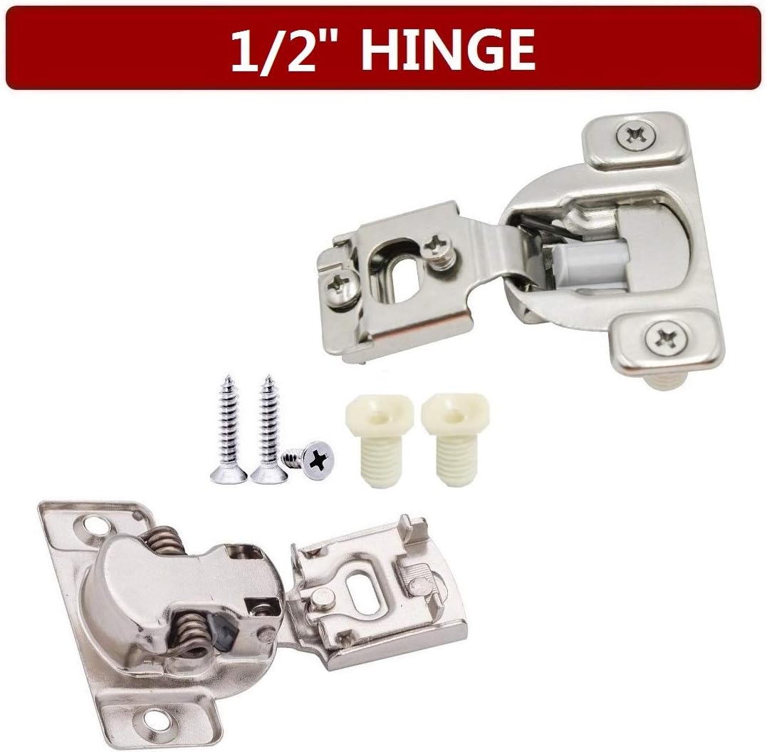Compact Kitchen Cabinet Hinge (1/2 Overlay, 50 Pack) O269
