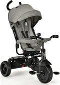 4-in-1 Toddler Tricycle with Push Handle and Canopy W698