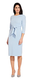 Bow Sheath Dress with Three Quarter Sleeves T630001