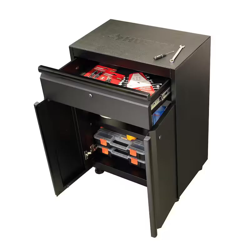 10-Piece Welded Steel Garage Storage System in Black U7105