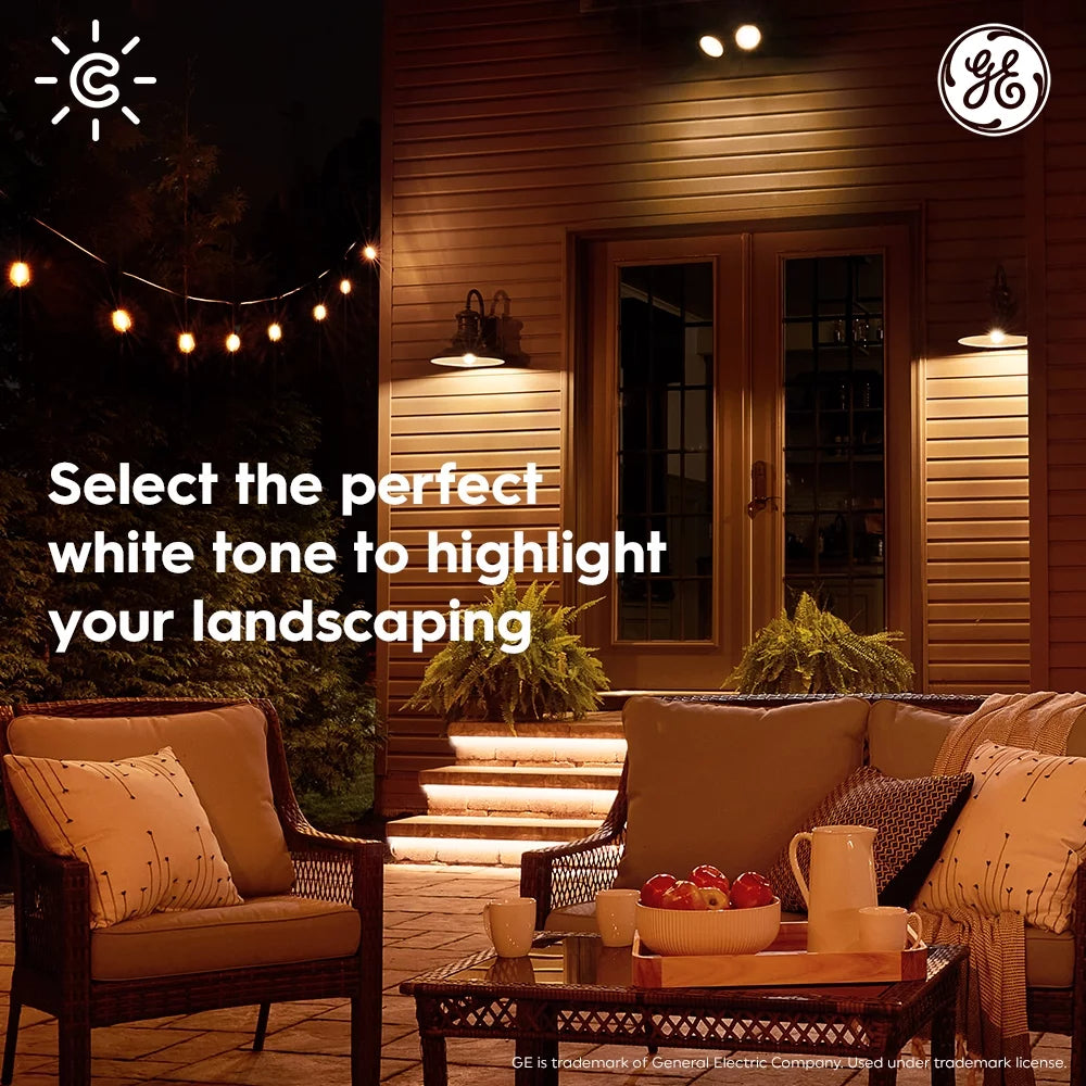 Smart Outdoor Floodlight, Full Color, Bluetooth and Wi-Fi Enabled, Dimmable (2 Pack) L67891