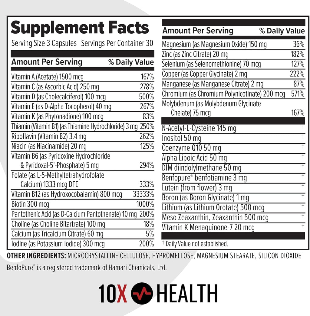 90 Capsules Multivitamin with B Complex, Magnesium, Zinc X66358