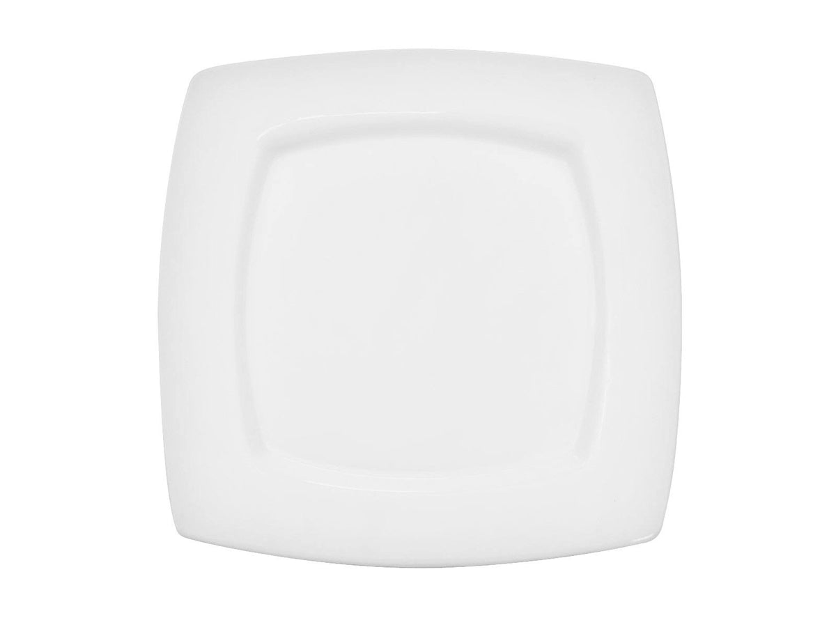 10-1/2-Inch Porcelain Square Plate, Super White, Box of 12 S689531