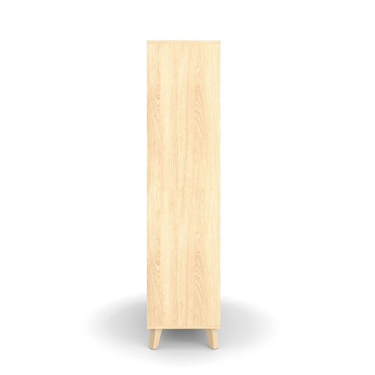 Teak Modern Cube Bookcase with Real Wood Feet Z2947