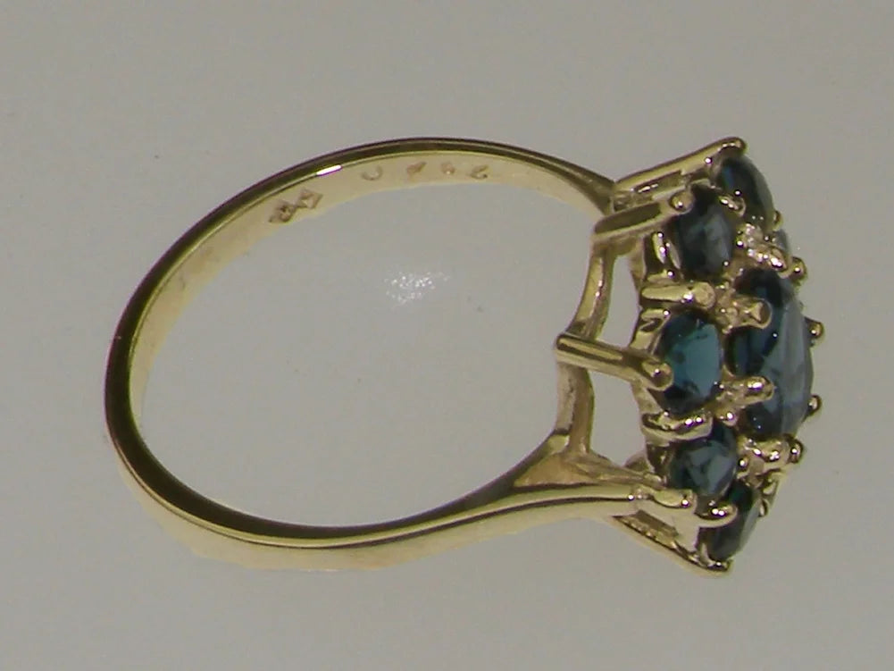 10k Yellow Gold London Blue Topaz Womens Ring M327538