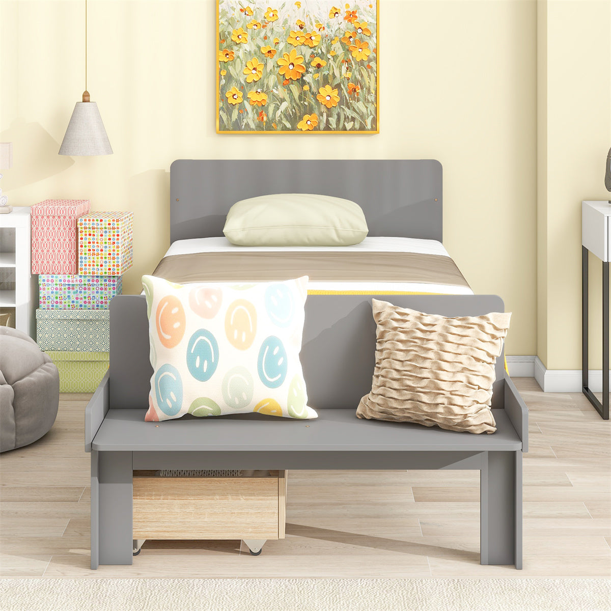 Queen Size Tufted Upholstered Bed Frame N680