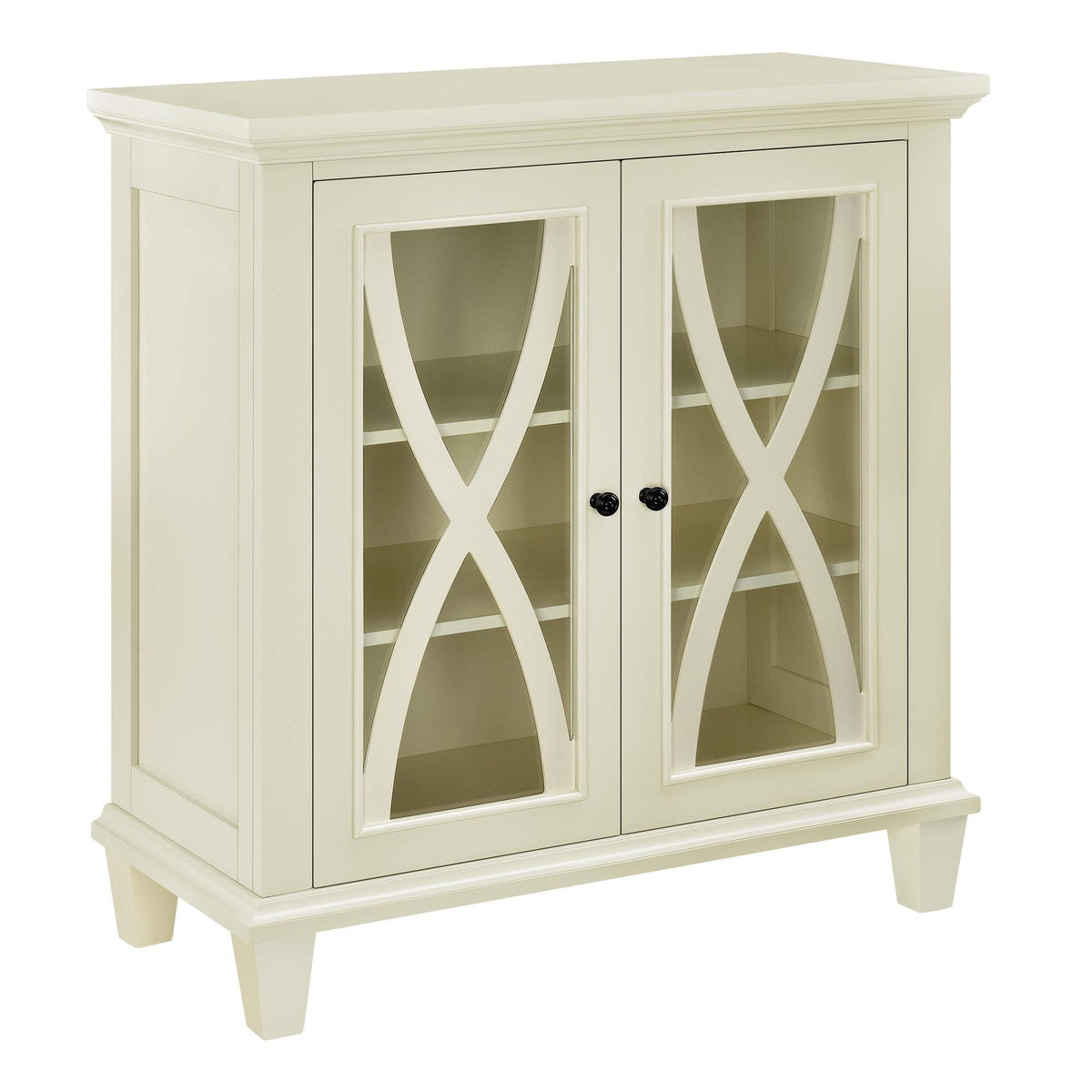 Ivory Double Door Accent Cabinet E9517