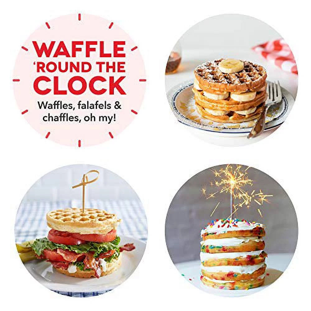Mini Waffle Maker Machine, 4 Inch, White Rainbow B1301