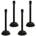 Black Crowd Control Stanchion with 16in Base 4pk F885044