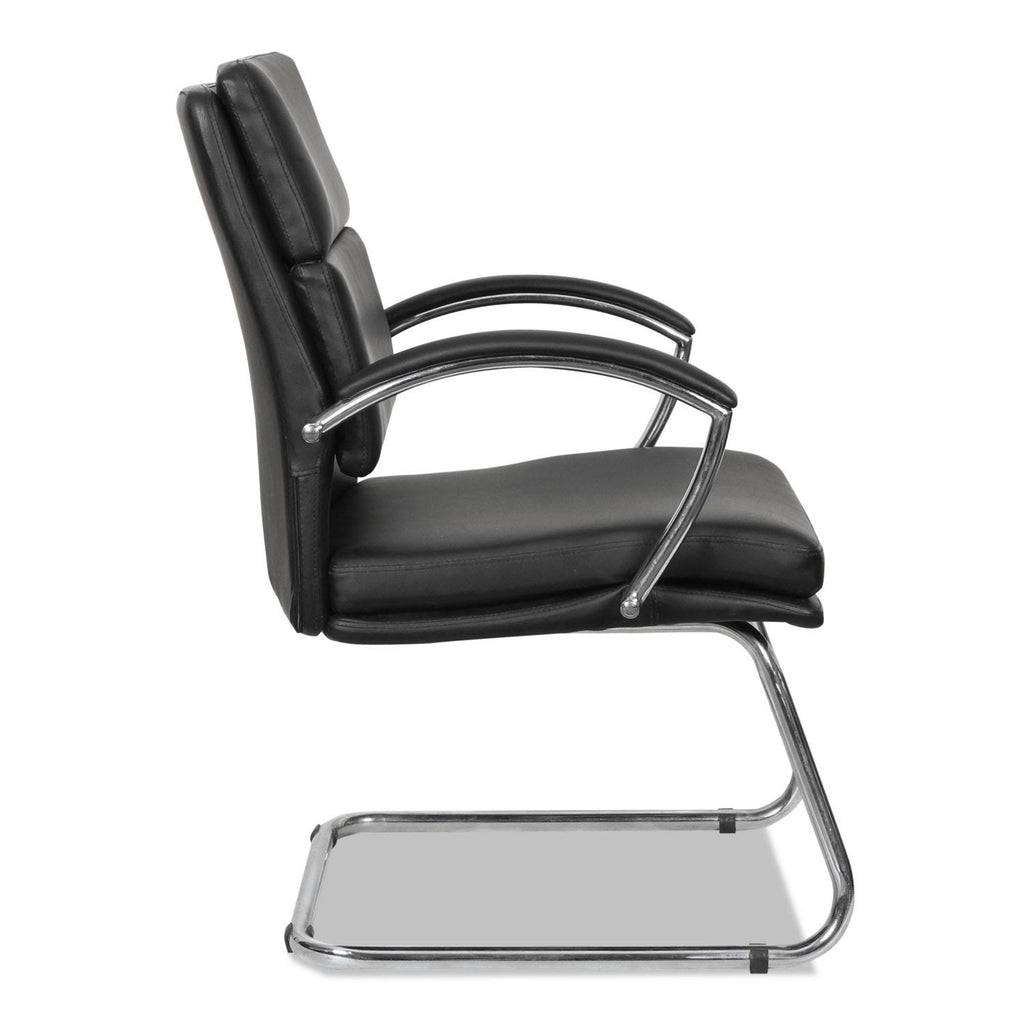 Black Soft Leather Guest Chair A590