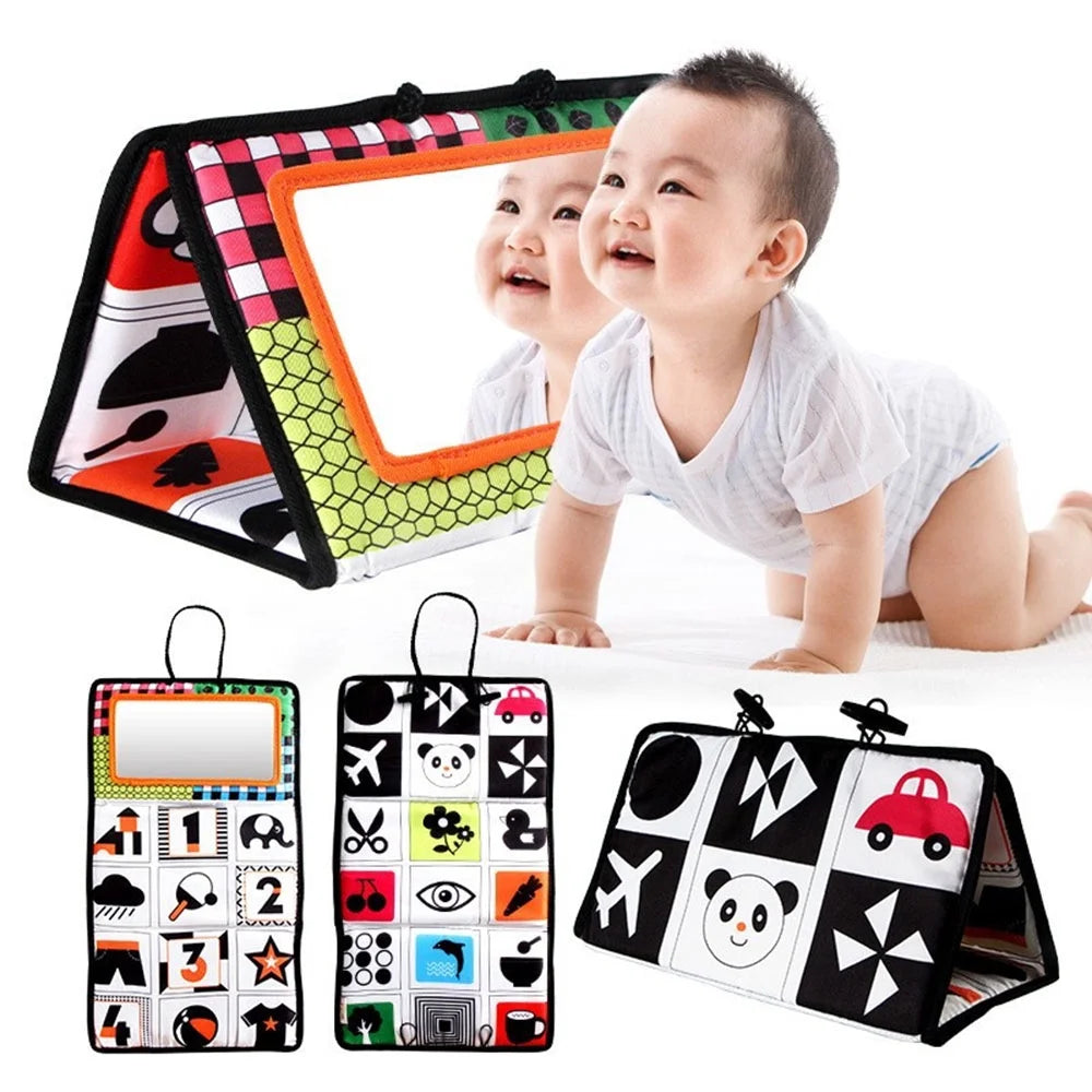 Black and White Tummy Time Floor Mirror D478