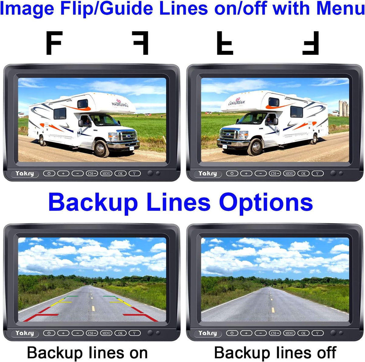 7 Inch HD 1080P Wireless Backup Camera with DVR Monitor W649819