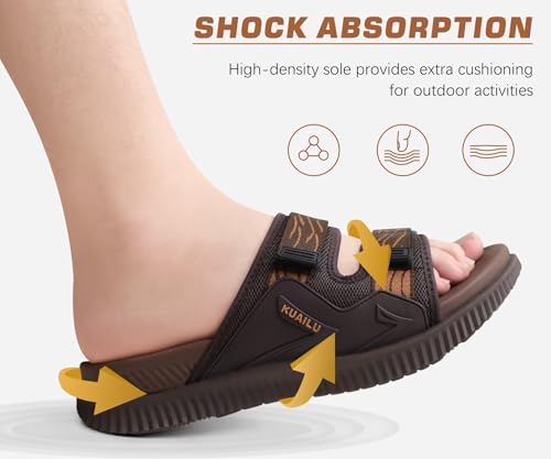 Mens Orthotic Sandals Athletic Recovery Sport Slides Adjustable Strap Open Toe Walking Sandals O68521