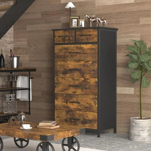 6 Drawer Industrial Wood Dresser N42630
