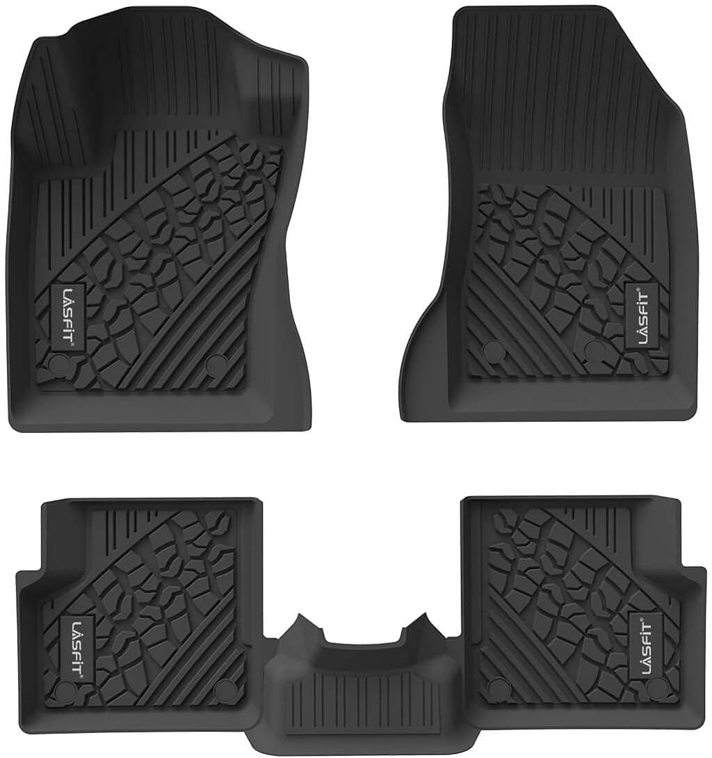 Black All Weather TPE Car Floor Mats W99243