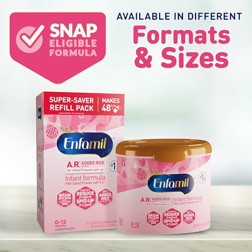 Baby Formula, Added Rice Starch, DHA, Probiotics, 30.4 Oz Box, 4 Count X45262