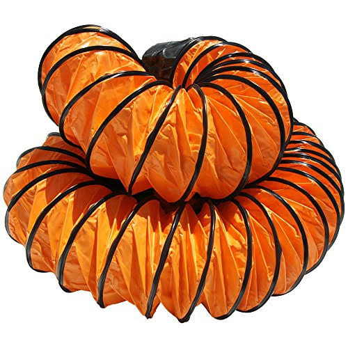 Orange Ventilation Duct Hose, 10x22ID x 25 ft Length Z13291