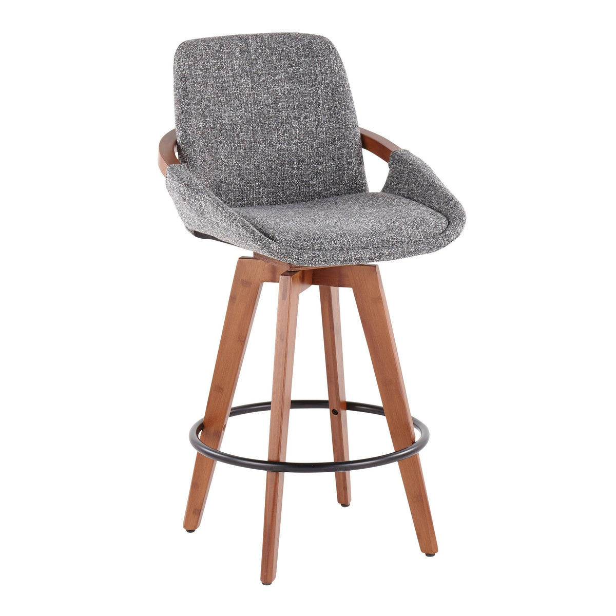 Blue Noise Fabric Counter Stool O229617