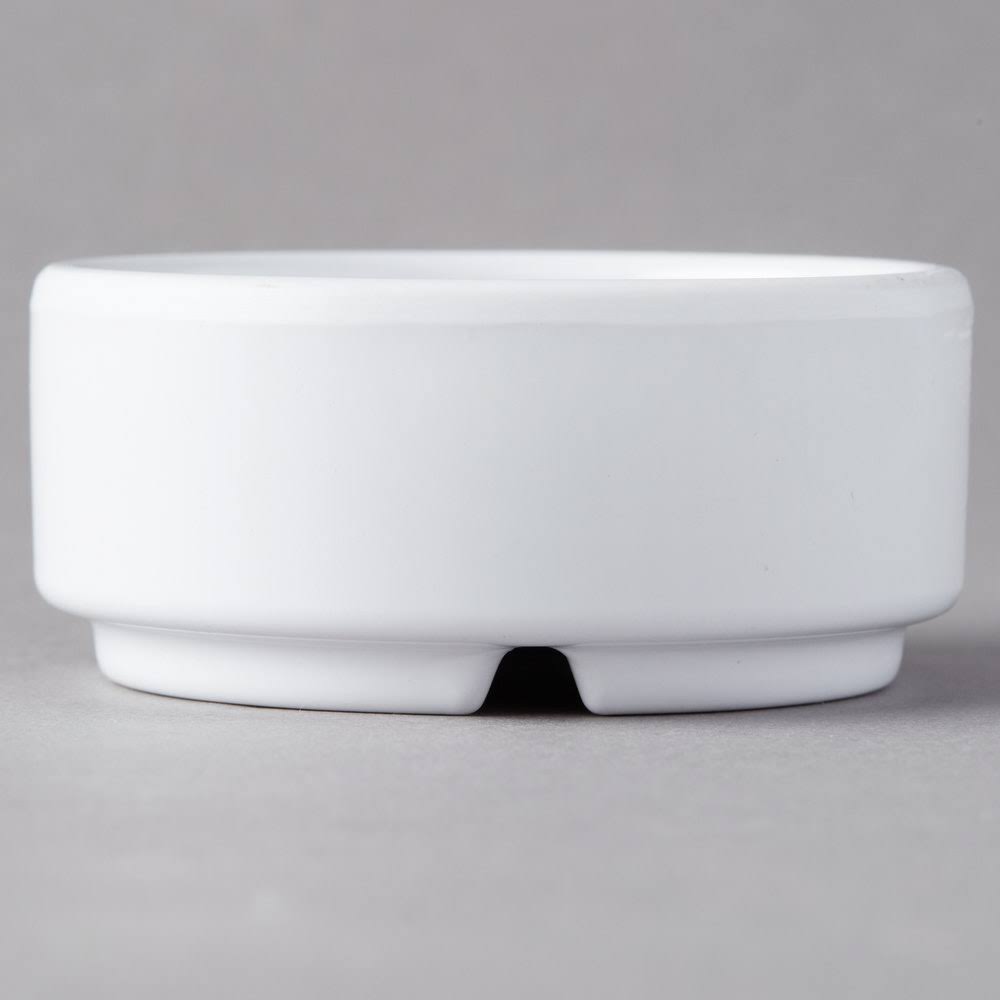 White Melamine 2 oz Straight Sided Ramekin T2477