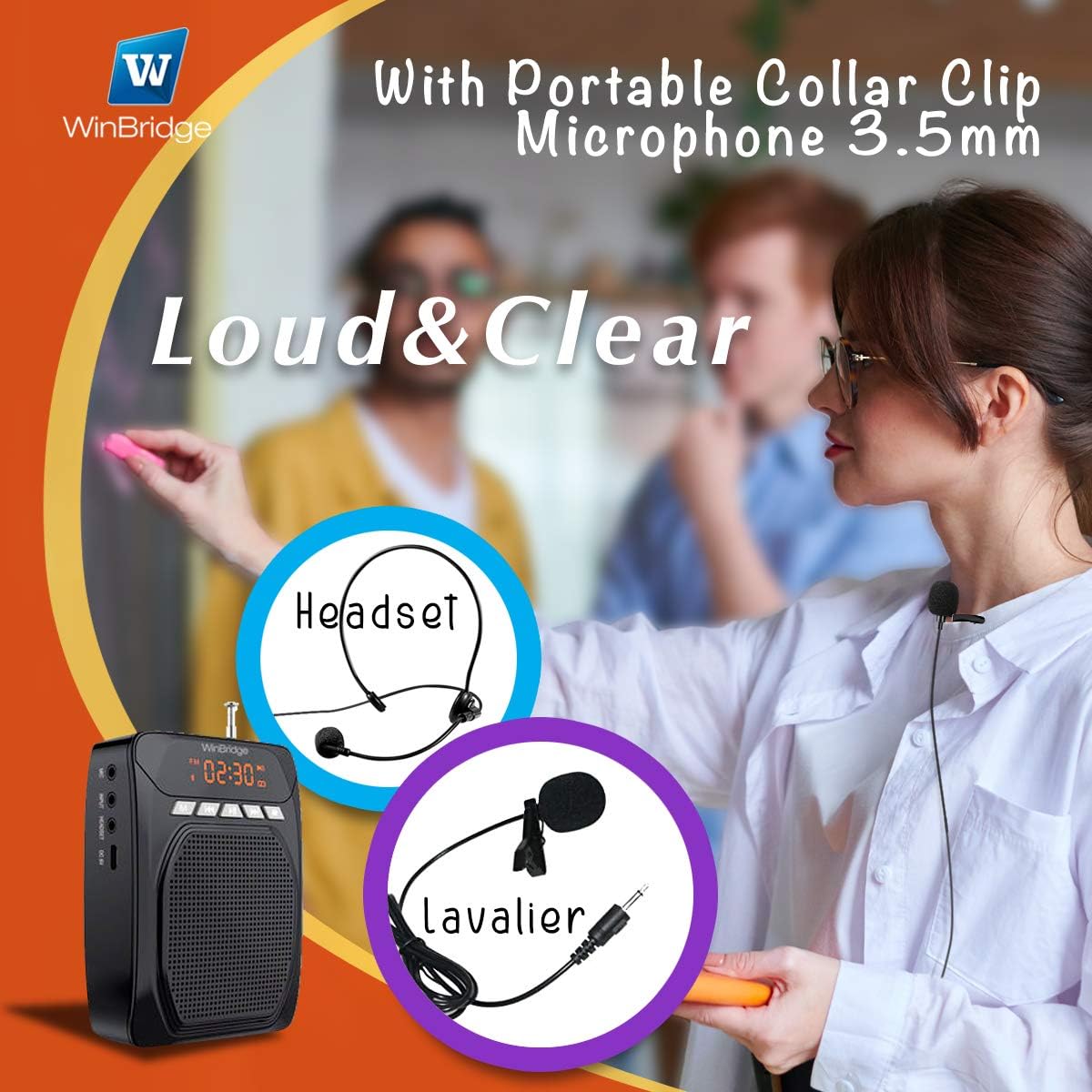 15W Voice Amplifier with Lavalier Microphone and Headset Microphone P430467