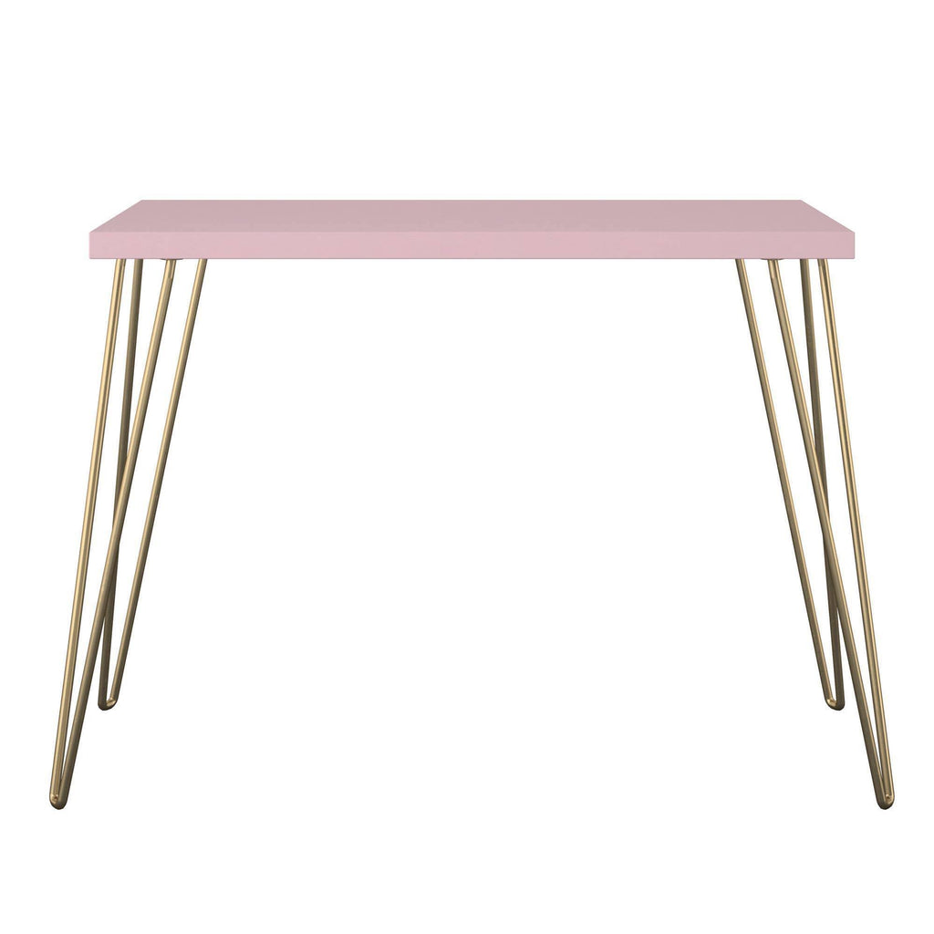 Retro Computer Desk Pink/Gold V98102