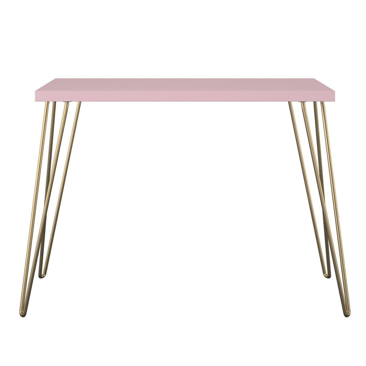 Retro Computer Desk Pink/Gold V98102