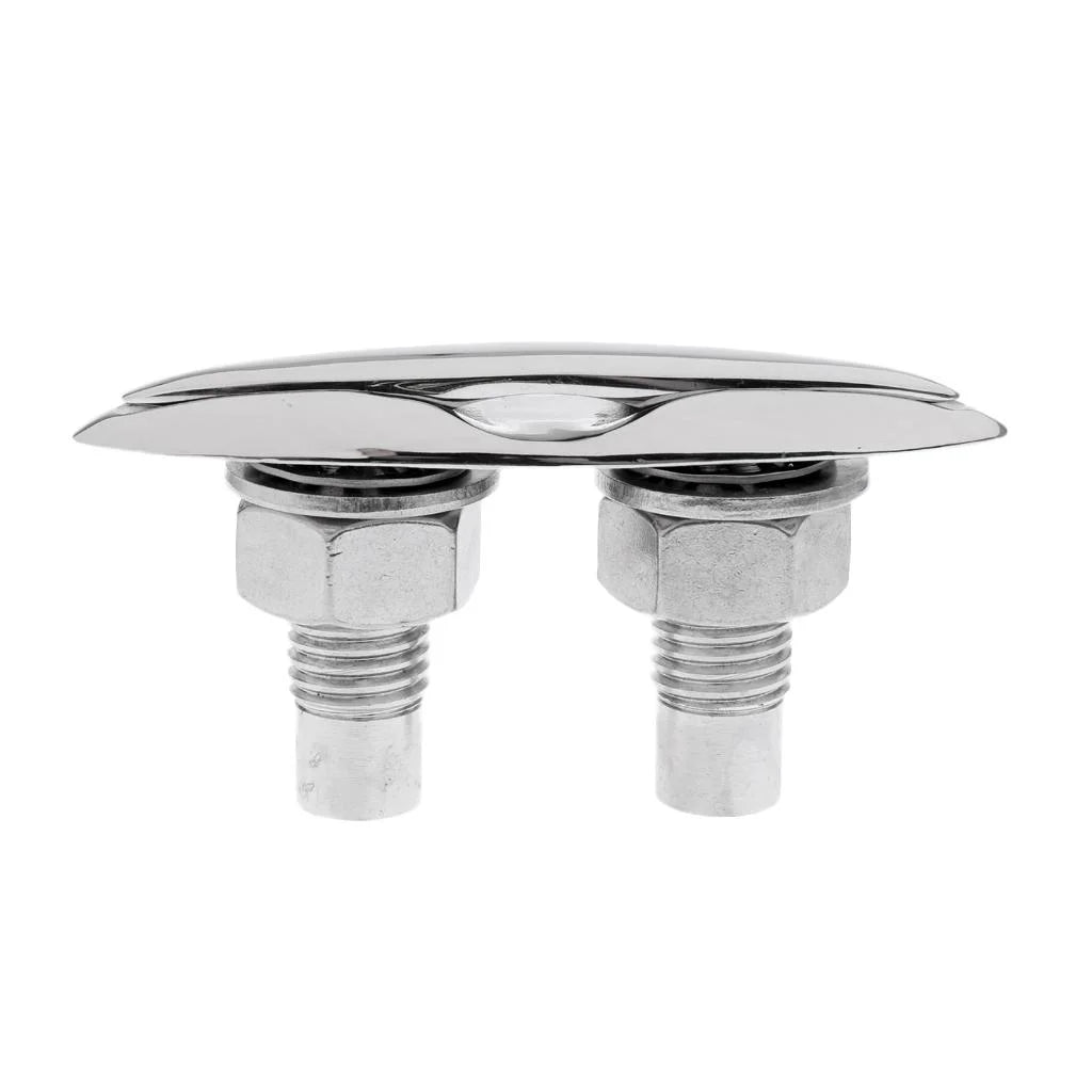 5'' Retractable Boat Marine Stainless Steel Pull up Cleat Flush Mount Lift Hardware Polished R66195