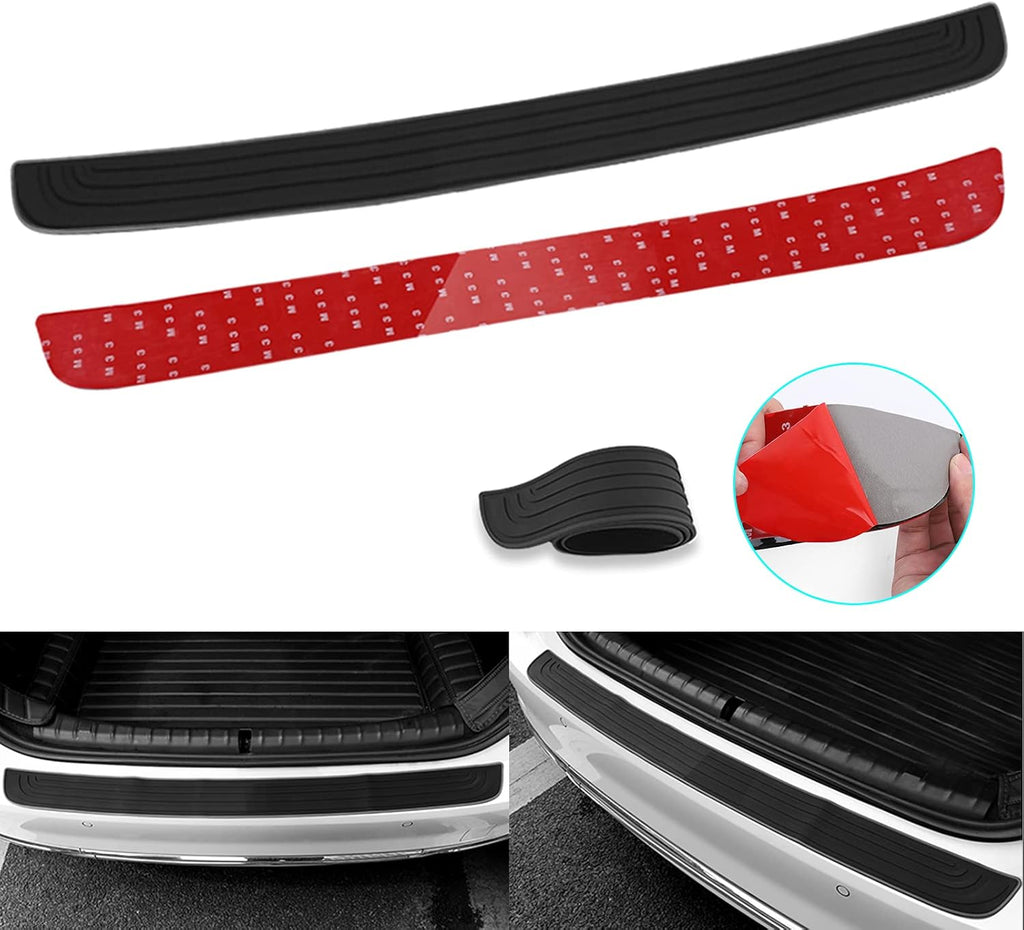 Black Rubber Trunk Door Entry Guard Car Accessory L8345