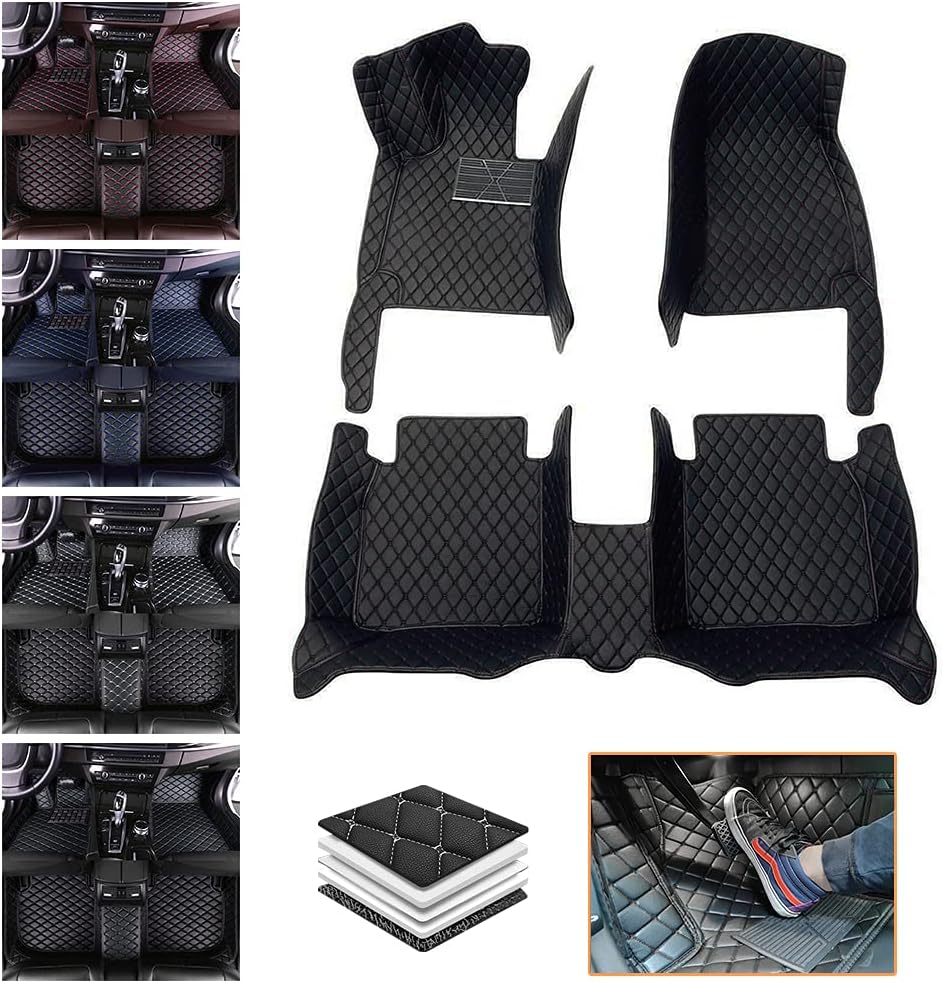 Red Waterproof Non-Slip Full Coverage Car Floor Mats M48524