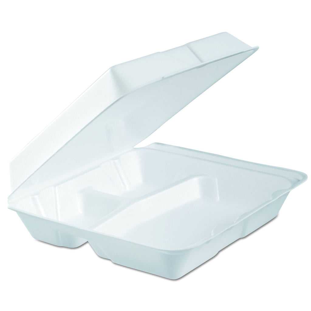 White Foam Hinged Lid Container U888063