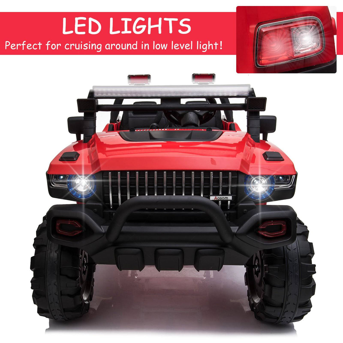 12V Kids Electric 2-Seater Ride on Police Car SUV Truck R570365