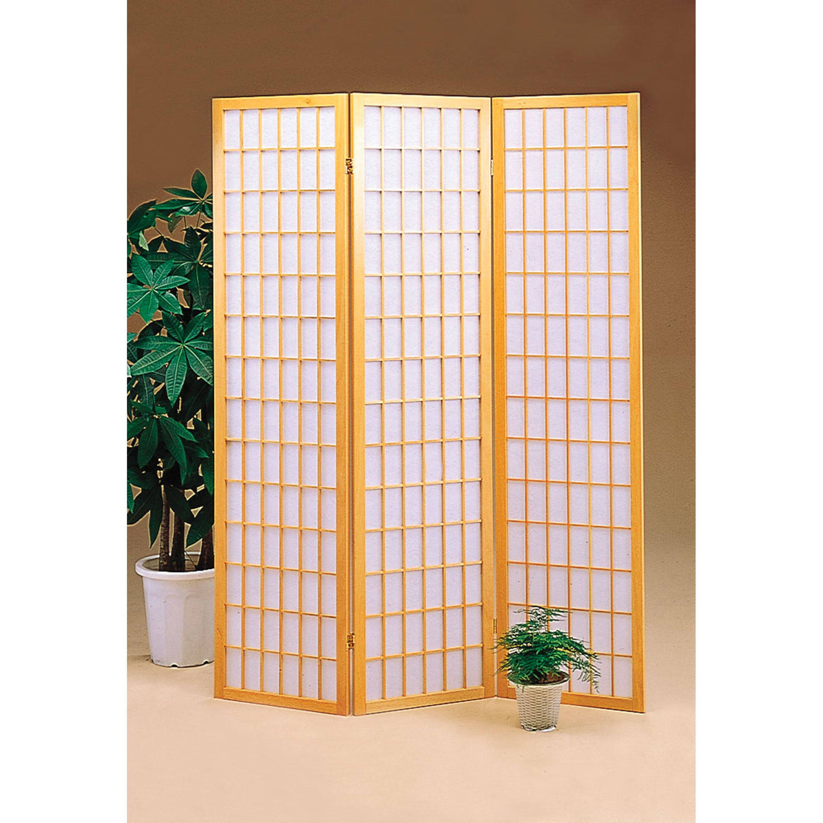 Natural 3 Panel Room Divider Folding Screen F2516