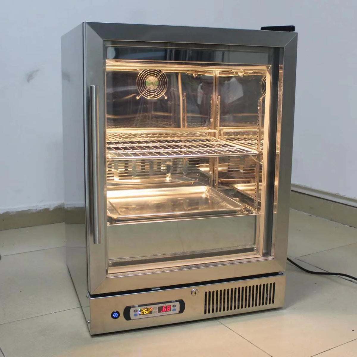 Commercial Countertop Beef Aging Showcase Freezer, 168L, 2 Tiers Q17539