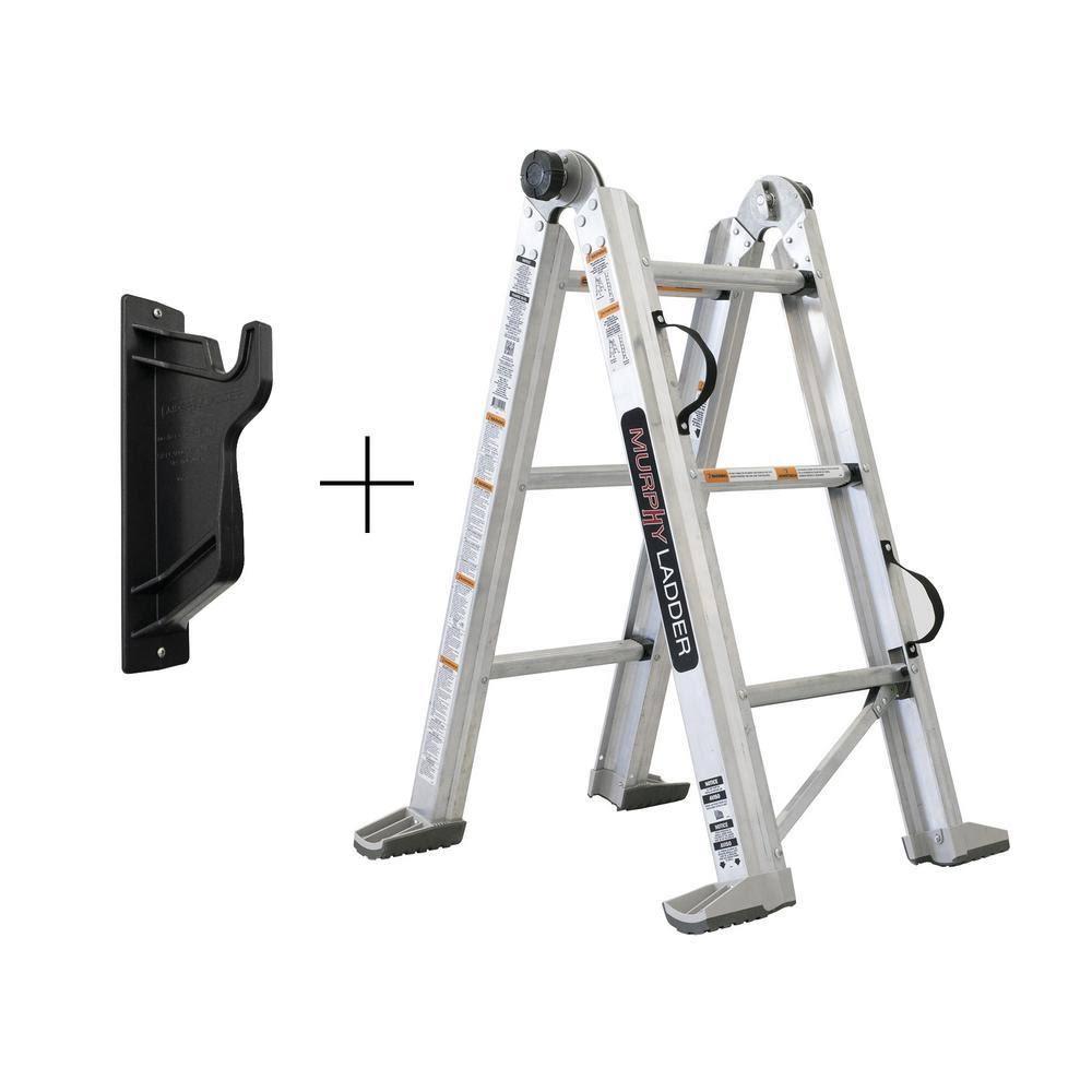 Aluminum Multi-Position Ladder with Wall Mount X1071