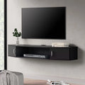 Floating TV Stand with LED Lights and Storage Cabinets P198
