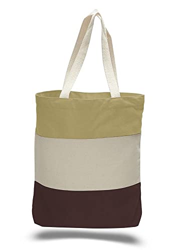 Tricolor Heavy Canvas Tote Bag Set of 6 K945716