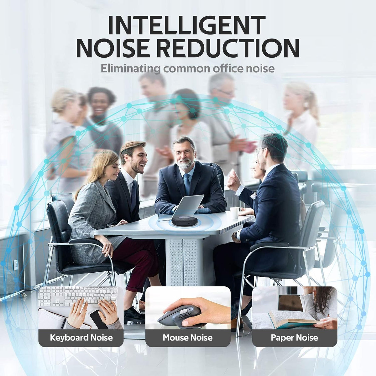 Bluetooth Speakerphone with 4 Directional Mics S7054