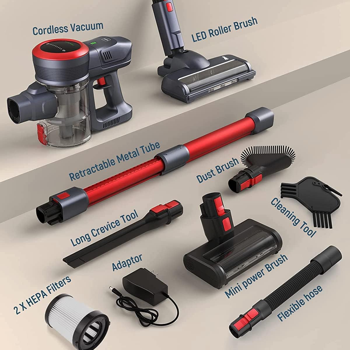 10-in-1 Cordless Stick Vacuum Cleaner T607