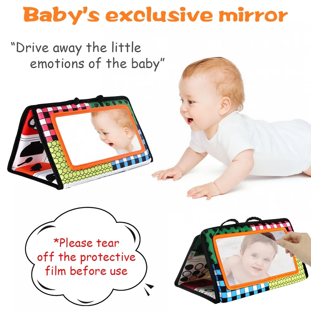 Black and White Tummy Time Floor Mirror D478