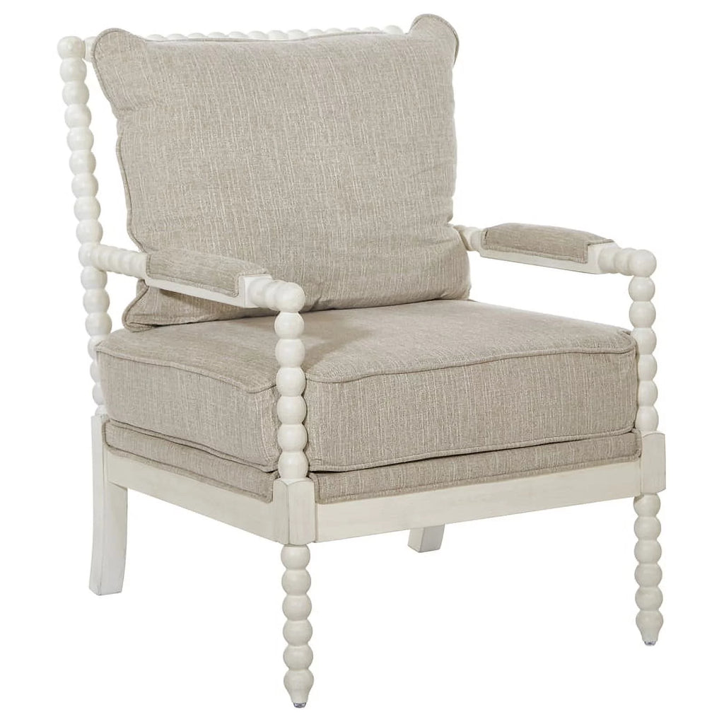 Linen White Fabric Chair K131