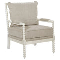 Linen White Fabric Chair K131