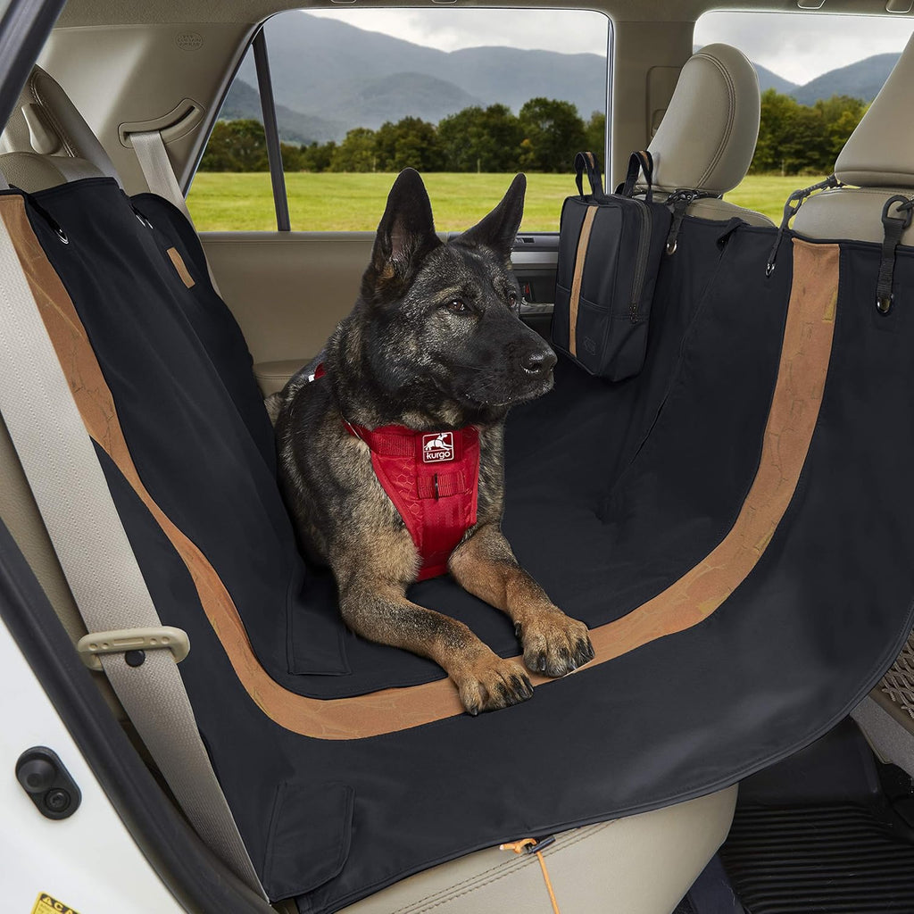 Khaki Heather Charcoal Grey Dog Car Hammock Seat Cover Pack of 2 I958497