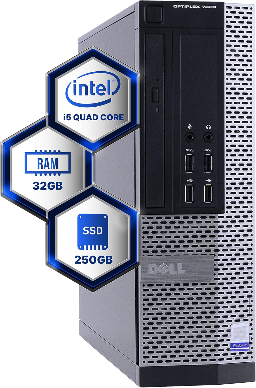 32GB RAM 250GB SSD Windows 10 Professional Desktop Computer V124