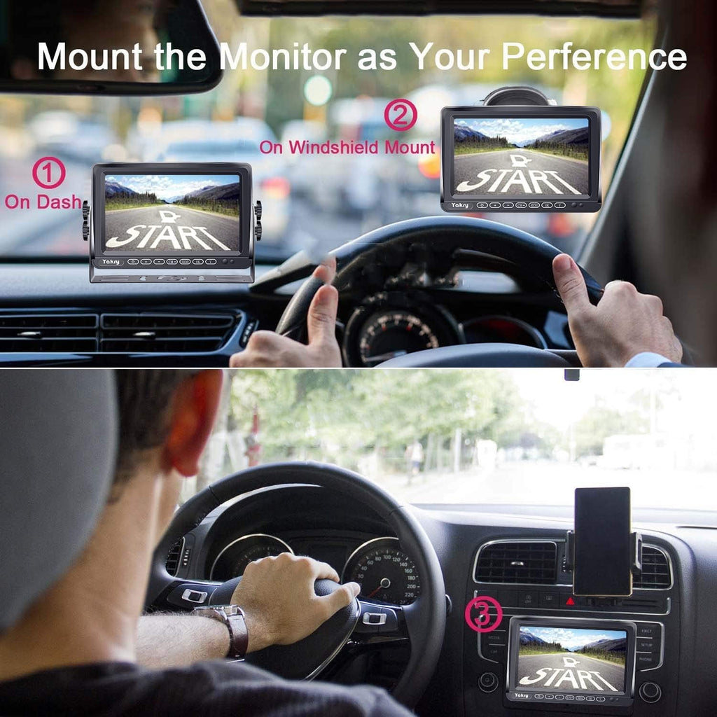 7 Inch HD 1080P Wireless Backup Camera with DVR Monitor W649819