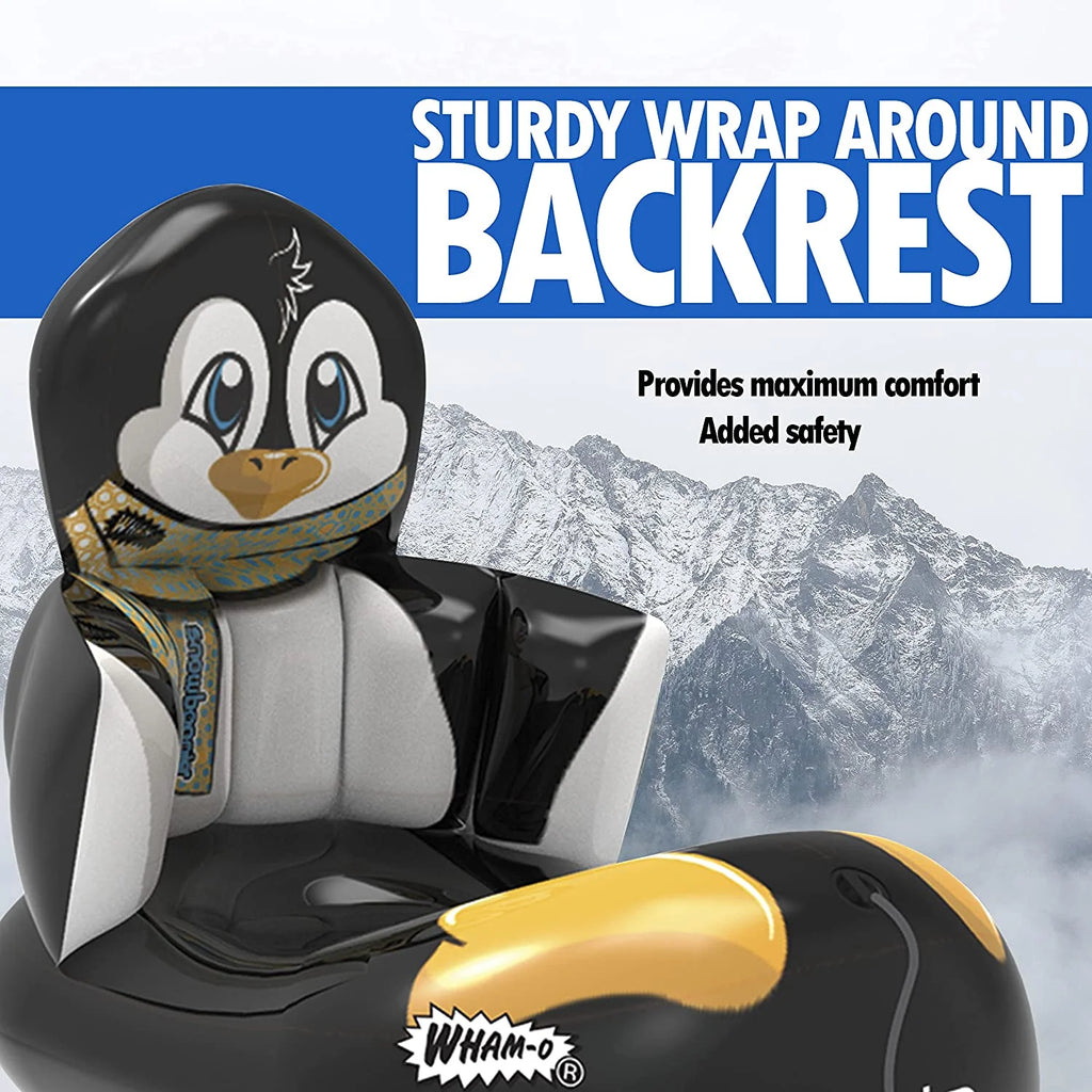Inflatable Snow Sled 33 In. Single Rider with Soft Handles (black) S116926