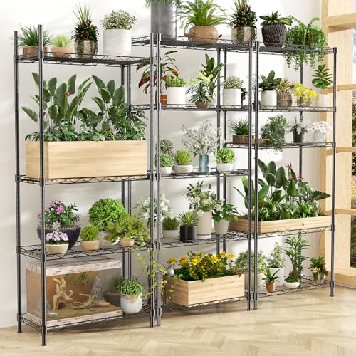 5-Tier Adjustable Metal Wire Shelving Unit W49733