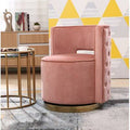 Pink Tufted Velvet Swivel Barrel Chair Y275