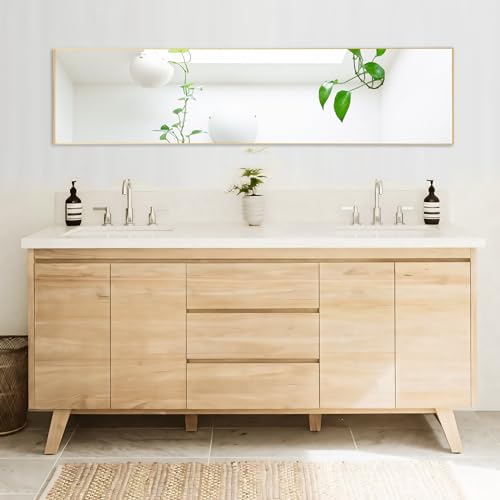 Arched Full Length Mirror with Stand Aluminum Frame Black 59"x16" H9521