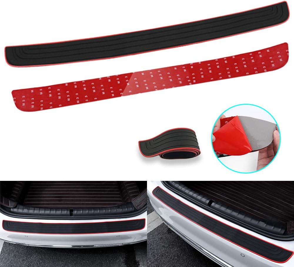 Black Rubber Trunk Door Entry Guard Car Accessory L8345