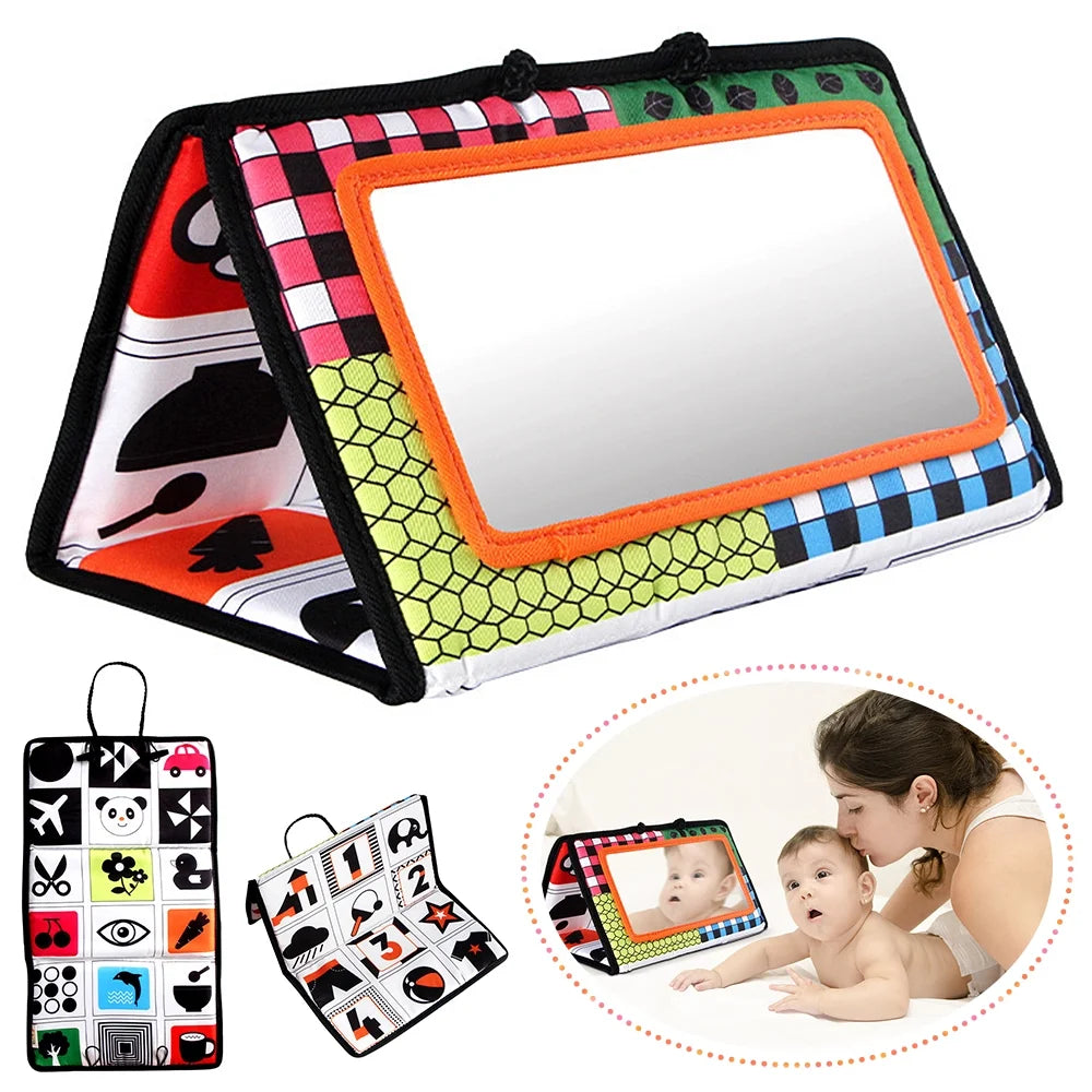 Black and White Tummy Time Floor Mirror D478